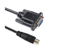 Hwmsza DB9 hembra RS232 a MI-N Din 8 pines macho for serie FX Cable de programación de PLC SC-09