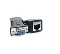 Hwmsza Llegada DB9 RS232 Macho/Hembra a RJ45 Adaptador Hembra Puerto COM a convertidor de Puerto Ethernet LAN (Color : Female)