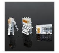 Hwmsza Módulo de Cables Ethernet RJ45, 20/50/100 Uds., Conector de Red, Cabezales de Cristal RJ-45 Cat5 Cat5e, Cable de Red Chapado en Oro (Size : Other, Color : 20pcs)