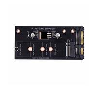 Hwmsza Placa adaptadora a Sata de 2,5 Pulgadas, Puerto Dual 2 en 1 SSD Msata a Sata, Adaptador de Puerto de 22 Pines Msata (Color : NGFF to sata Black)