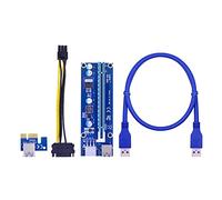 Hwmsza VER006C PCI-E Riser Card 006C PCIE 1X a 16X Extender 60CM 100CM USB 3.0 Cable SATA a 6Pin Cable de alimentación Compatible con Tarjeta Gra-phics (Color : 0.6M)