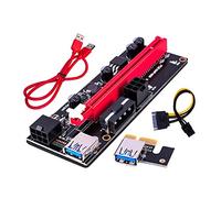 Hwmsza VER009 USB 3.0 PCI-E Riser Ver 009S Express 1X 4X 8X 16x Extender Pcie Riser Tarjeta adaptadora SATA 15pin a 6 Pin Power