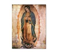 HWNU Arte De Pared De Lienzo El Día de la Virgen de Guadalupe en México, carteles e impresiones, lienzo, retrato, imagen, sala de estar, decoración de oficina en casa Sin marco