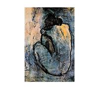 HWNU Pintura de la Pared de la Lona Cuadro Famoso Azul Desnudo de Pablo Picasso póster e Impresiones Cuadro artístico de Pared para la decoración del Dormitorio de la Sala de Estar Sin Marco