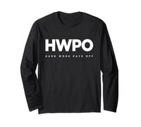 HWPO - Hard Work Pays Off. Gimnasio Sport Sportler Fun Manga Larga