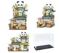 HWSWSH Juego de Mini Bloques de Construcción de Tetería del Panda 860 Piezas Bloques de Construcción Modelo Mini Bloques de Construcción Arquitectura Juguete Regalo para Adultos Niños