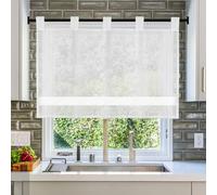 HWSWSH Visillo de Cocina Corto Cortinas Media Ventana 90x60cm Cortinas Ventanas Cortas Cortinas Cortas para Ventanas Pequeñas Cortinas de Cocina Modernas Deja Pasar la luz da Privacidad, Translúcidos