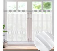 HWSWSH Visillo de Cocina Corto Cortinas Media Ventana 90x60cm Cortinas Ventanas Cortas Cortinas Cortas para Ventanas Cortinas de Cocina Modernas Deja Pasar la luz da Privacidad (2pcs)