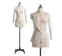 HWSY Forma de Vestido Que se Puede Sujetar con alfileres de Talla Grande para Coser Ropa, Torso de maniquí Femenino con Brazos Blandos, maniquí de modista a Medida sobre Ruedas, tamaño Completo para