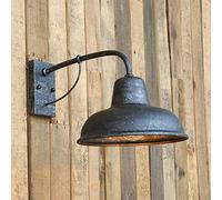 HWSY Luces de Pared para Exteriores Luz de Pared de Plata Antigua IP44 Iluminación de Pared Retro E27 Lámpara de Pared de Hierro 1- Llama para Pared Exterior Patio Casa Club Villa Pasillo Jardín