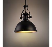 HWSY Negro Retro Industrial Vintage Lámpara Colgante Cadena Loft Dinging Techo Luces Colgantes Pantalla de Hierro Jaula de Metal Accesorios de Cocina Interesting