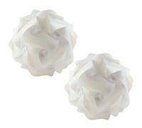 Hwtcjx 2 Piezas Pantalla para Lámpara, Pantalla de Rompecabezas de Bricolaje, Pantalla Decorativa, Farolillo, Lámpara de Techo, Lámpara Moderna, Pantalla Redonda para Lámpara Colgante, 25 cm, Blanco