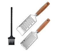 Hwtcjx 2 Piezas Rallador de Cocina, Rallador de Queso, Zester con Cepillo de Acero Inoxidable, para Queso, Parmesano, Verduras, Limon, Chocolate y mas, Utensilio de Repostería y Cocinar