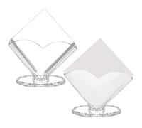 Hwtcjx 2 Piezas Servilletero Para Mesas y Cocina, Dispensador de Servilletas Moderno, 18 x 17 x 6 cm (Transparente)