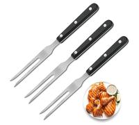 Hwtcjx 3 piezas Tenedor para Trinchar con Mango, Tenedores de Trinchar, Tenedores de Traste, Tenedor de Acero Inoxidable, Tenedor de Parrilla Barbacoa de 10.43 Pulgadas para Pavo Asado Fiesta