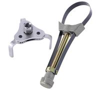 Hwtcjx Juego de 2 Llave Filtro Aceite, Llave Filtro Aceite Coche Ajustable 50mm - 115mm 3 mordazas Araña de Filtro de Aceite Extractor Herramienta para Coches, Camiones, etc.