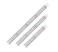 Hwtcjx Regla Recta, reglas metalicas, 3 piezas Regla Oficina, Hecho de acero inoxidable duradero, tiene dos escalas en pulgadas y centímetros, para ingeniería, enseñanza (20cm, 30cm, 40cm)