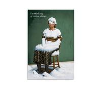 HWUEWQLERJI Póster con texto en inglés "I'm Thinking of Ending Things", arte de pared, póster vintage, pintura decorativa, lienzo estético, decoración para sala de estar, dormitorio, 20 x 30 cm