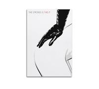 HWUEWQLERJI Póster de The Strokes con texto en inglés "Is This It", póster de pared vintage, pintura decorativa, lienzo estético, decoración para sala de estar, dormitorio, 20 x 30 cm, estilo sin