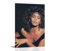 HWUEWQLERJI Whitney Houston - Póster decorativo vintage para pared, pintura estética, lienzo decorativo para sala de estar, dormitorio, 60 x 90 cm, estilo marco