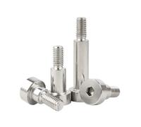 HWWW 1/2/ 5/10 Uds M2 M2.5 M3 M4 M5 M6 M8 M10 M12 304 cabeza hexagonal de acero inoxidable rodamiento de rodillos tornillo de hombro(22mm,D4x M3 (10pcs))