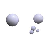 HWWW 1-50 unidades de bolas de plástico de alta precisión, sólidas, redondas, de 3 mm a 92 mm, bolas for bomba de diafragma de 3/3,175/4/5/6/6,35/7/8/9 a 92 mm.(2 Pcs,6.0mm)