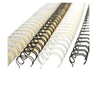 HWWW 100 piezas A4 tamaño 34 dientes cuaderno doble alambre metal encuadernación bucle calendario bobina hojas sueltas cuaderno libro anillo resorte grapas(7.9mm 34Teeth Black)