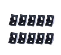 HWWW 5 uds/10 Uds 2020 3030 soporte de esquina conector de aluminio de ángulo negro 3060 4040 4080 for perfil de aluminio Industrial(5pcs 4080 Black)