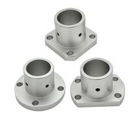 HWWW Base del eje guía, soporte del eje óptico, asiento redondo, brida plana, montaje 8 10 12 15 16 20 25 30 35 40 50(12mm,Oval)