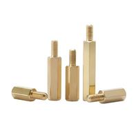 HWWW Espaciadores de latón macho a hembra, M2, M2.5, M3, M4, M5, M6, espaciadores de separación PCB de latón hexagonales largos, 50/20/ 10/5 uds.(38mm,M3 (20pcs))