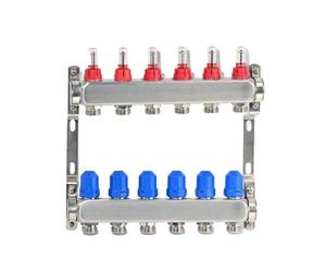 HWWW Kit De Colector De Acero Inoxidable S304 G1"*50MM | Tornillo Termostático Del Medidor De Flujo(3 ports)