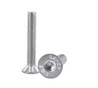 HWWW M2 M2.5 M3 M4 M5 M6 M8 304 tornillo con cabeza hexagonal de acero inoxidable DIN912 perno Allen hexagonal tornillos de máquina de Metal DIN7991 tornillos A2(Stainless (DIN7991),12MM_M2.5(55PCS))