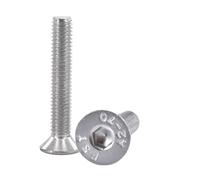 HWWW M2 M2.5 M3 M4 M5 M6 M8 A2 tornillos redondos de acero inoxidable o cabeza avellanada plana DIN7991 tornillo con cabeza hexagonal Allen ISO7380 5-55 Uds(Stainless (DIN7991),20MM_M8(5PCS))