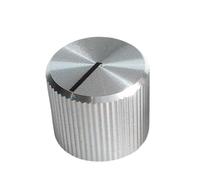 HWWW Potenciómetro de Volumen de aleación de Aluminio sólido de 15 x 12,5 mm for Amplificador de Audio, Perilla de patrón Vertical de Tono de CD, 1 Unidad(Silver)