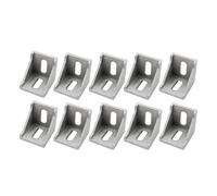 HWWW Soporte de esquina de perfil de aluminio, conector de soportes L for perfil de extrusión de aluminio con ranura estándar de 8mm, serie 4040, 10 Uds.