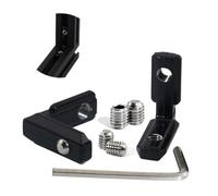 HWWW Soporte de junta de esquina interior en forma de L, negro, con tornillo y llave for perfil de extrusión de aluminio serie 2020 3030 4040, 10 Uds.(3030 Series)
