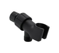 HWWW Soporte for cabezal de ducha de tres vías G1/2″, válvula desviadora de ducha, soportes ajustables for cabina de ducha, filtro, accesorios de baño, color negro(Black)