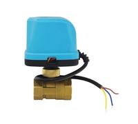 HWWW Válvula de bola eléctrica de latón de 2 vías, DN15/20/25/32/40 AC220V 12V, tres cables, 1 Control, válvula solenoide de 2 vías, 1/2 ", 3/4" y 1"(DN40,AC220V_NORMALLY CLOSED)