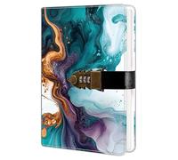 HwxBen Cuaderno personal A5 con 244 páginas y bloqueo con código - Perfecto para diarios y notas privadas. Papel premium de 100 g, escritura suave y sin traspaso de tinta.