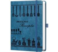 HwxBen Libro de recetas A5 para escribir, Mis recetas favoritas, libro de cocina y horneado para rellenar (papel de 120 g, 14,5 x 21 cm), color azul