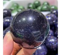 HWXMUGLXL 1pc 6-7cm Blue Golden Sandstone Crystal Ball Polished Sphere for Home Decor Gift for Friends & Family Gemstone Stone