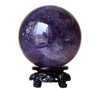 HWXMUGLXL Amethyst Ball Divination Sphere Decorative Polished Crystals for Feng Shui Gemstone Balls,80mm/3.14in Gemstone Stone