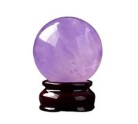 HWXMUGLXL Amethyst Ball, Rough Gemstone, Polished Gifts, Purple Quartz Crystal Stone Dial, Home Decor,45~50mm Gemstone Stone