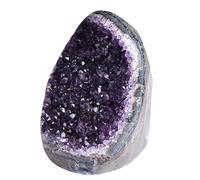 HWXMUGLXL Amethyst Cluster Crystal Quartz, Rock Raw Stone Irregular Purple Crystals Geode Home Decor for Wealth & Luck,400~500g Gemstone Stone