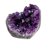 HWXMUGLXL Amethyst Crystal Geode Cluster Heart Rock Quartz Crystals Stones Raw Gemstone for Home Decor,50~60mm Gemstone Stone