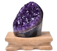 HWXMUGLXL Amethyst Crystal Geode for Wealth & Luck,Raw Purple Cluster Gemstones, Irregular Rough Stone Quartz for Home Decor,About 800g Gemstone Stone
