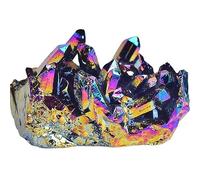 HWXMUGLXL Angel Aura Quartz Crystal Cluster Ore Home Decoration Crystals Decor Amethyst Ornaments (Size : 110-130g) Gemstone Stone