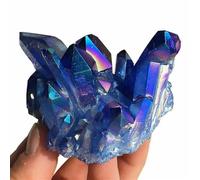 HWXMUGLXL Beautiful Aura Blue Cluster Crystal (Size : 600-700g) Gemstone Stone
