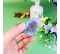 HWXMUGLXL Beautiful Quartz Agate Egg Shaped Crystal geode Home Decoration Gift Gemstone Stone