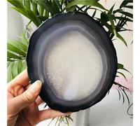HWXMUGLXL Beautiful Ribbon Agate Slice Crystal geode Pattern Gemstone Stone